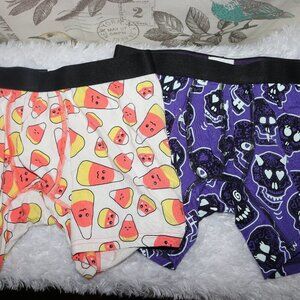 MeUndies boxer briefs candy corn, Skulls size S great for men, women or teens